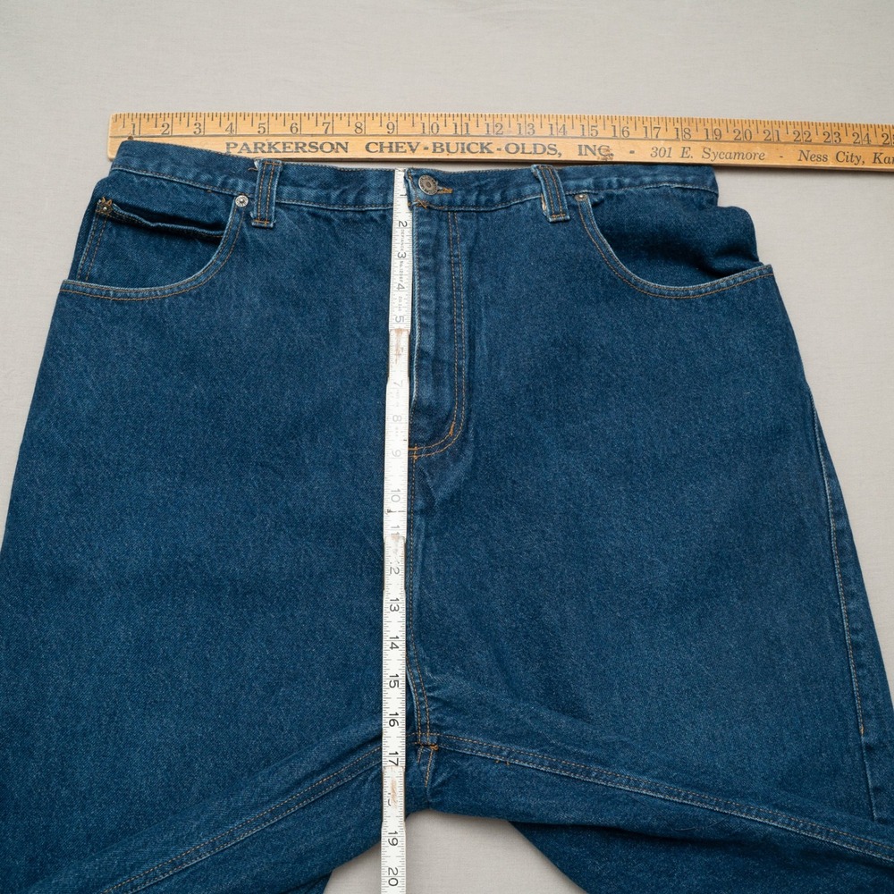 Vintage JNCO Dark Wash Denim Mega Baggy Jeans 13.5 Leg Opening Modified Pants 38 - Picture 5 of 10